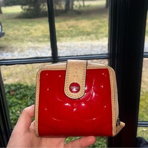 Red coach wallet